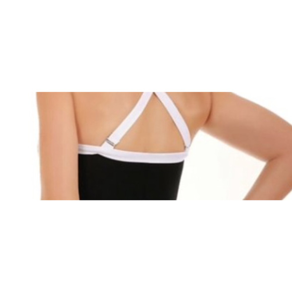 Instant Figure One-piece Swimsuit Slimming Tummy Control Black & White 6 NWT - Picture 6 of 7